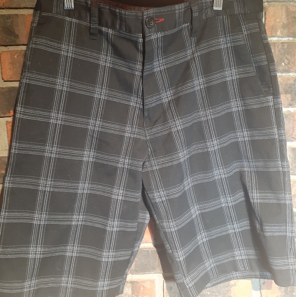 Mens Burnside Plaid Shorts